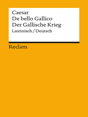 cover image of De bello Gallico / Der Gallische Krieg